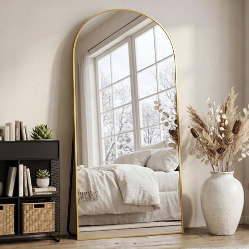 76"x34" Arched Full Length Mirror, Full Body Floor Mirror by Unknown