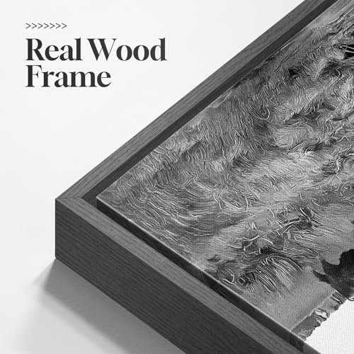 Framed Highland Cow Wall Art for Living Room, 3 Piece Black and White Farmhouse - Image 5