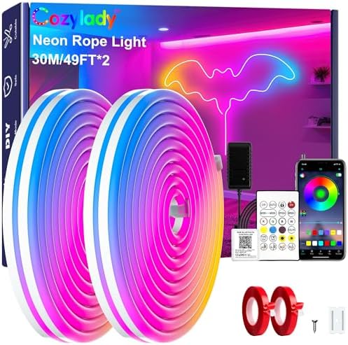 Cozylady RGB Neon Light LED Rope Light by CozyladyInc