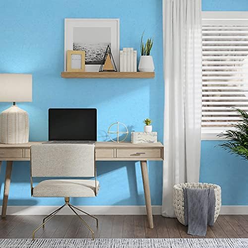 Cohoo Home Blue Wallpaper Peel and Stick Contact Paper Blue Silk 15.7 ×118” - Image 3