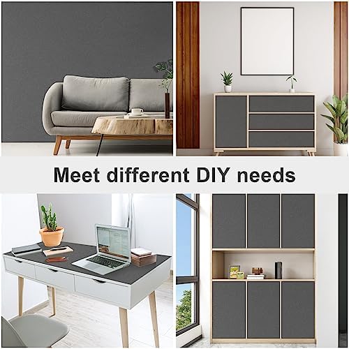Arthome 23.6''x200'' Dark Grey Contact Paper, Self Adhesive Wallpaper - Image 5