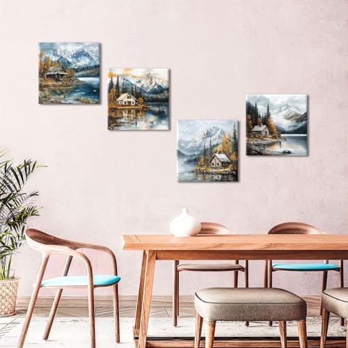 Mountain Wall Art for Living Room Fall Forest Wall Decor National Park Poster - Image 4