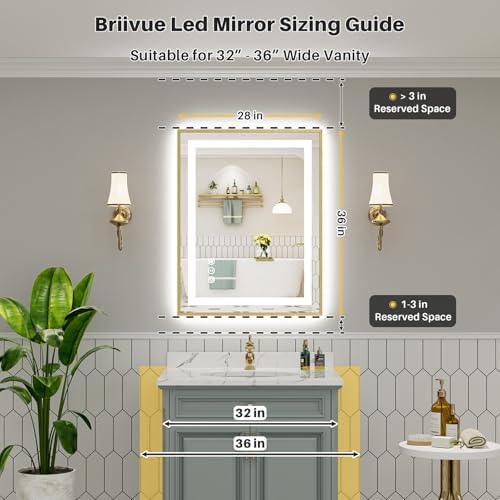 28x36 Inch LED Bathroom Mirror - Image 2