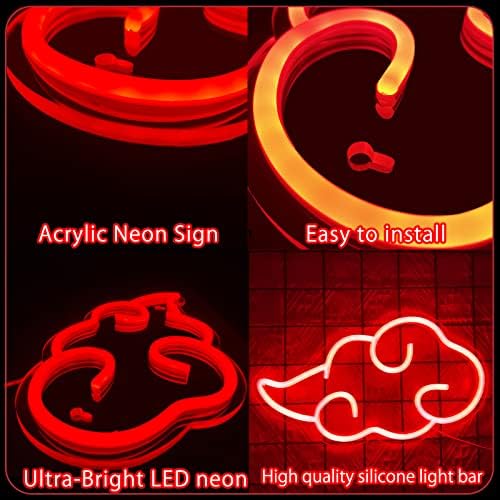 Dleouly Anime Neon Sign, LED Red Cloud Neon Signs - Image 2