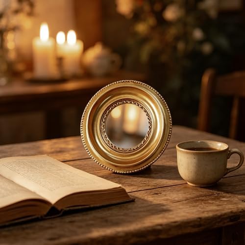 Golden Mini Vintage Mirror - Image 4