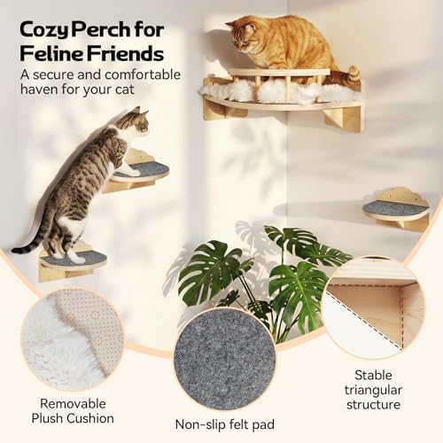 Cat Shelves for Wall, Corner Cat Wall Shelf - Image 4