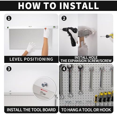 FRAYSCENT Peg Board for Wall 48x24 inch - Image 4