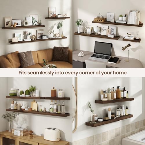 Acovy 16 Inch Floating Shelves for Wall 2 Pack, Wall Mounted Floating Shelf - Image 6