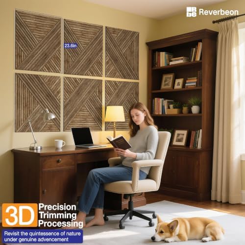 Acoustic Wall Panels, Decorative Sound Absorbing Panels, 6 Pack - Image 5