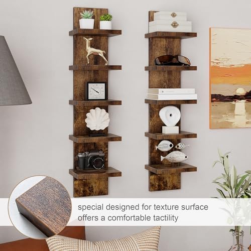 Fun Memories 5 Tier Wall Shelf Unit, Vertical Storage Tower - Image 6