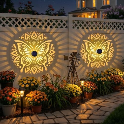 2 Pack Solar Fence Lights Metal Solar Powered Outdoor Wall Deck Step Lights - Image 4
