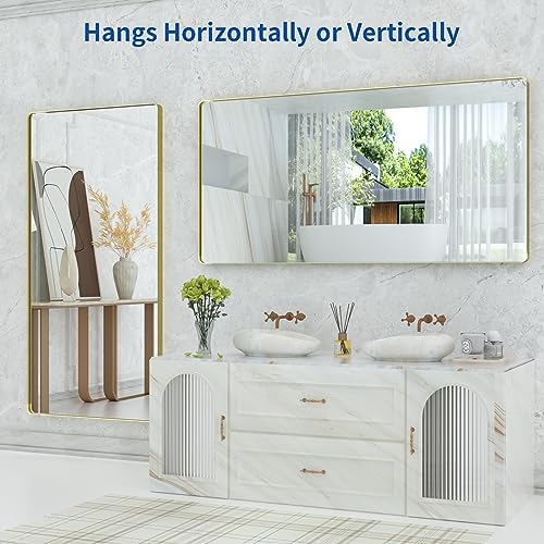 WEER Gold Bathroom Vanity Mirror 72X36 Inch - Image 5