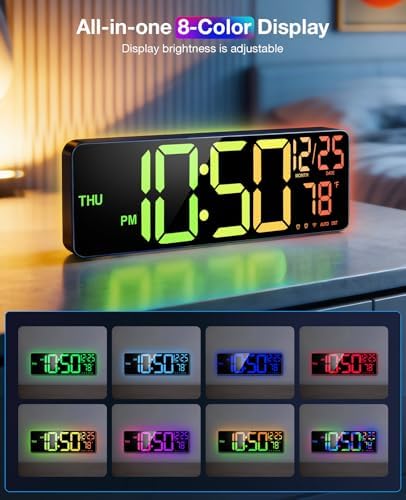 Large Digital Clocks Bluetooth Sync Time, Big Led Wall Clock - Image 6