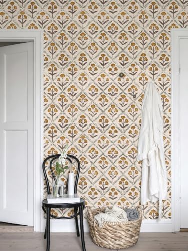 Orainege Vintage Peel and Stick Wallpaper Self Adhesive Floral Wallpaper - Image 6