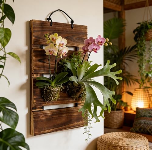 Staghorn Fern Mounting Board Kit Wooden Wall Planter Hanging Plant Holder by Unknown