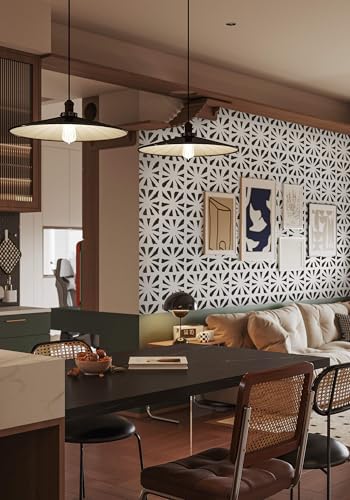 Dimoon 17.3''x157'' Peel and Stick Wallpaper Modern Black White Boho Contact - Image 5