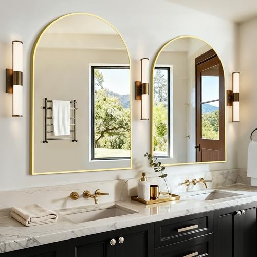 Arched Bathroom Vanity Mirror for Over Sink, 2 Pack 36”x24” by LawadaMirror