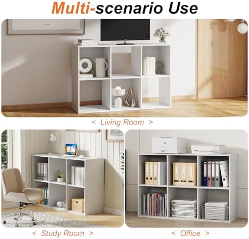 Sweetcrispy 6 Cube Storage Organizer, Stackable Modular Bookcase Shelf - Image 5