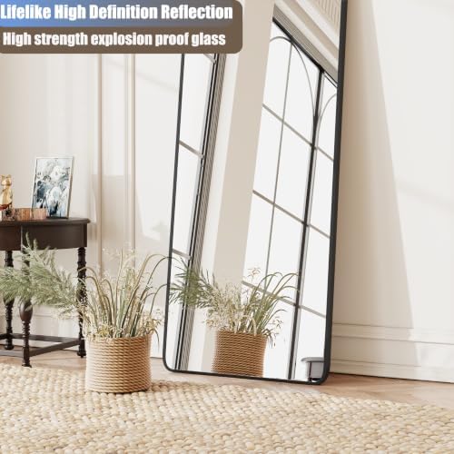 Krymnar 68"x28" Rectangle Full Length Mirror, HD Shatterproof Glass & - Image 6