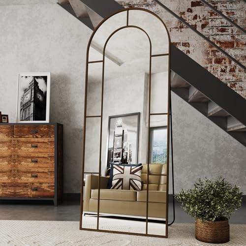 AUYHM Nano Glass Oversized Mirror Full Length 28"x71", Arched Floor Mirror by AUYHM