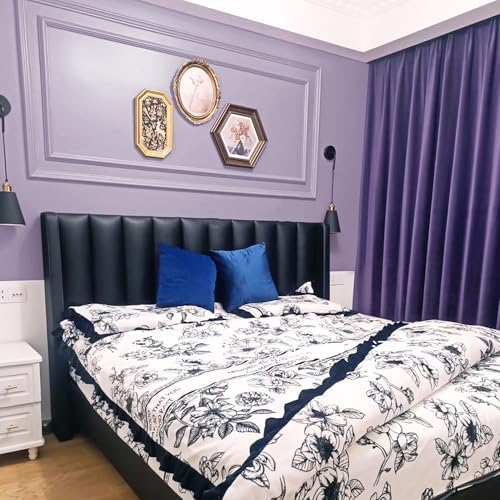 Yasinet Purple Wallpaper Solid Color Peel and Stick Wallpaper Purple Contact - Image 3