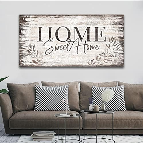 arteWOODS Home Sweet Home Wall Art Sign Large Dark Brown Farmhouse Wall Sign - Image 3