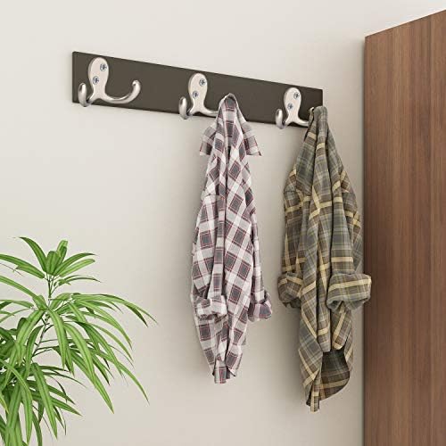 IBosins 16 Pack Silvery Double Prong Coat Hooks Wall Mounted - Image 4