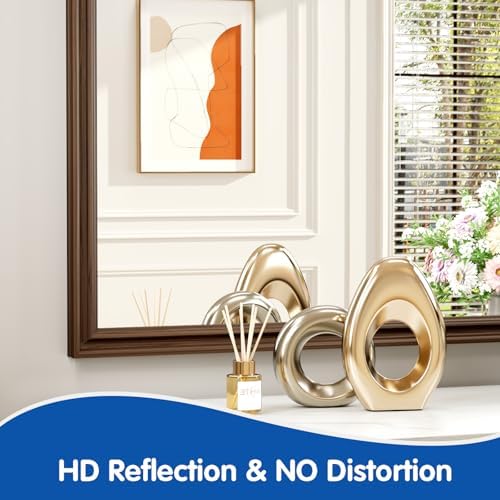 WEER Brown Bathroom Vanity Mirror 36x30 Inch - Image 5