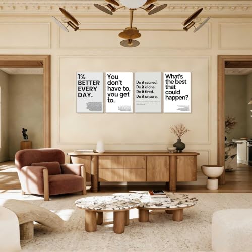 Unframed What Is The Best 1 Percent Better Figure Outable Do It Scared Set of 4 - Image 6
