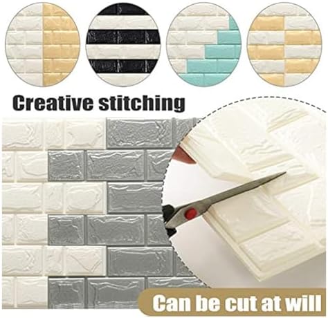 ECYC Ltd 3D Foam Brick Wall Panels, Faux Brick Peel and Stick 3D Foam Wallpaper - Image 5