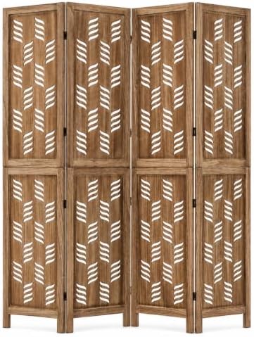 GIANTEX 4 Panel Folding Room Divider, Wood Privacy Screen by Giantex