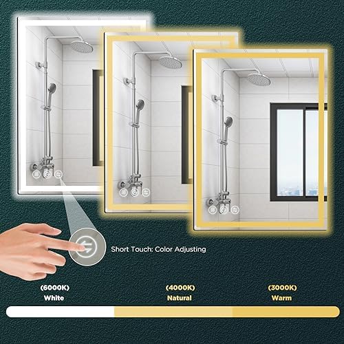 Memobarco 32" x 24" LED Bathroom Mirror - Image 4