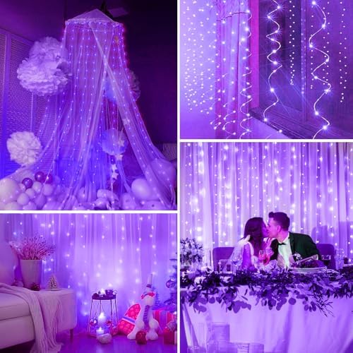 Minetom Halloween Curtain Lights, 300 LEDs Twinkle Fairy Lights, 8 Modes - Image 5