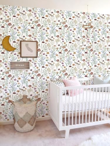Orainege Peel and Stick Wallpaper Vintage Floral Wallpaper Self Adhesive - Image 5