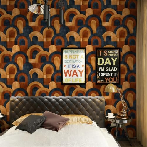 Mid Century Modern Geometric Peel and Stick Wallpaper Self Adhesive 17.72" x - Image 4