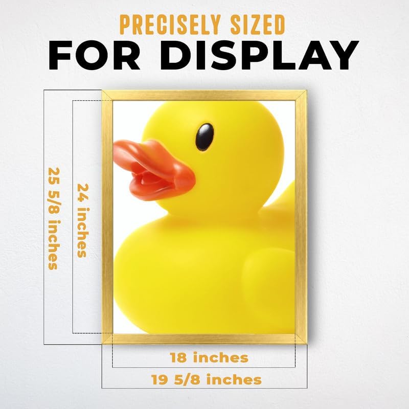 InkFlow Posters Yellow Rubber Duck Canvas Poster - Image 3