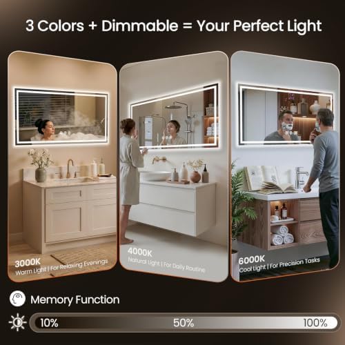 48"x24" LED Bathroom Mirror - Image 3