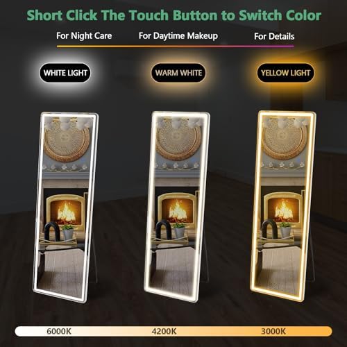 64x21 Lighted Full Body Mirror, Wall Mounted Mirror - Image 5