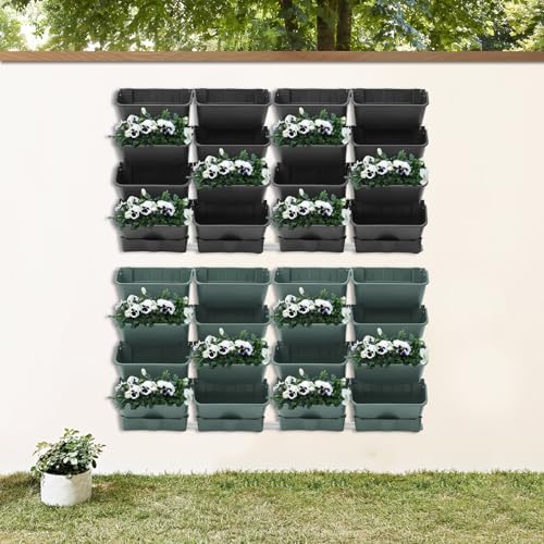 16 Pack Hanging Vertical Wall Planter, Vertical Garden Planter - Image 5