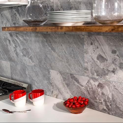 Palisade 23.2 in. x 11.1 in. Vinyl Wall Tiles in Silver Lake - Image 4