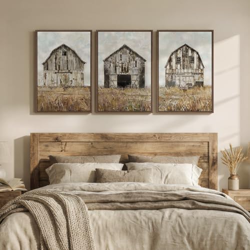 Large Framed Farmhouse Wall Art - Image 2