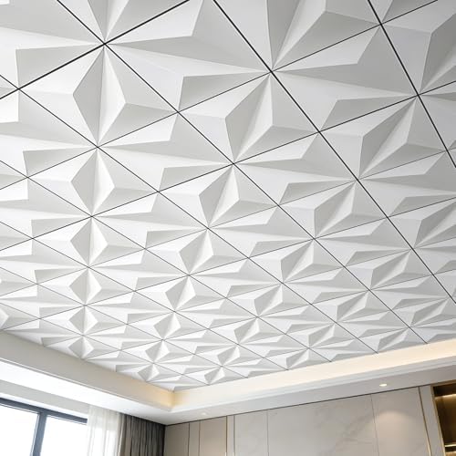 FunStick Modern White Tile 3D Wallpaper Peel and Stick - Image 5