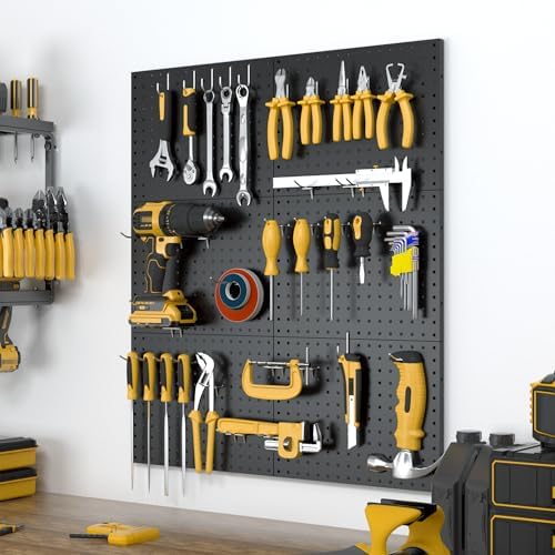 Spampur Peg Board, 6 Pack Metal Pegboard Panels - Image 2