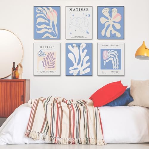 Habseligkeit Blue Matisse Wall Art Prints, Retro Abstract Posters - Image 5