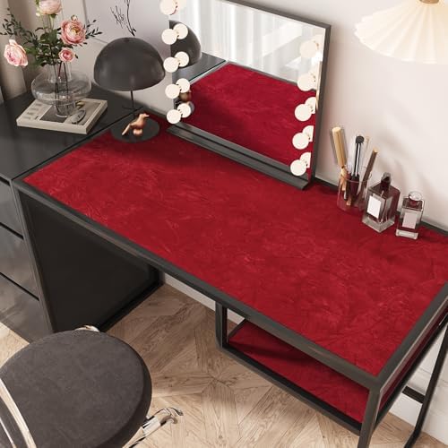 VEELIKE Ruby Red Crushed Velvet Drawer Liner - Image 7