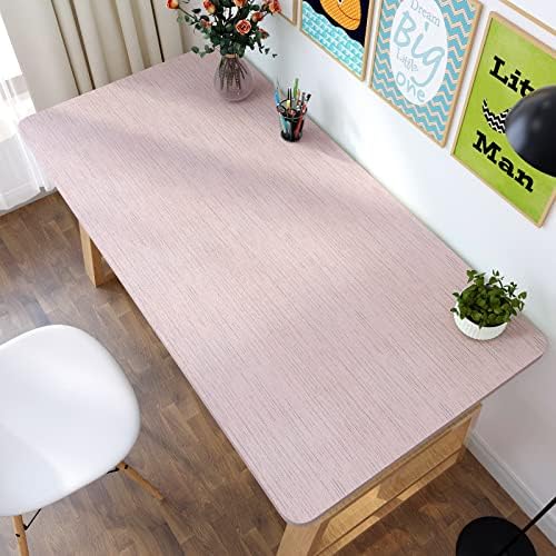 VaryPaper 15.7''x78.7'' Faux Grasscloth Peel and Stick Wallpaper Pink Textured - Image 2
