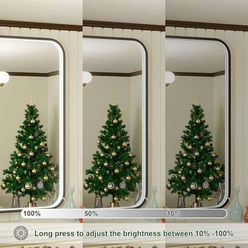 30"x30" Black LED Bathroom Mirror - Image 3