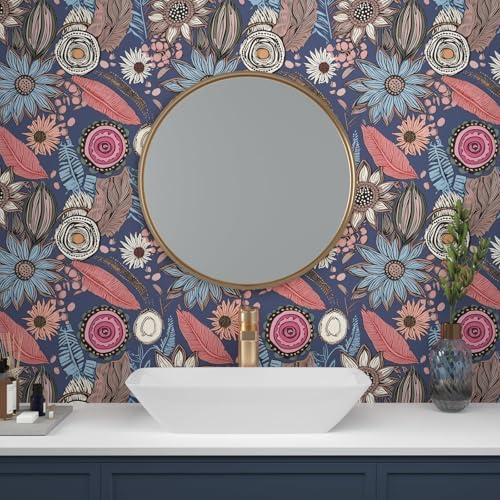 Laatse Boho Wallpaper Peel and Stick 17.5"x118" - Image 4