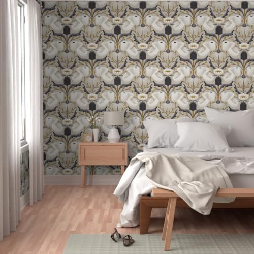 Spoonflower Abstract Bathroom Peel and Stick Wallpaper - Image 5