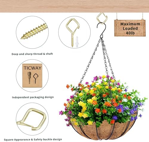 Outdoor Hooks for String Lights & Hanging Screw Hooks - Image 3